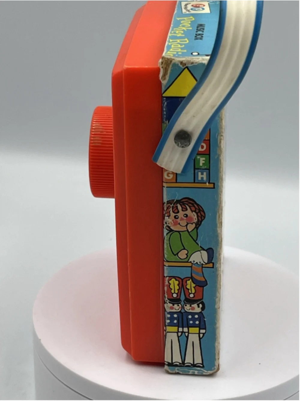 Vintage Fisher Price Musical Pocket Radio Yankee Doodle Toy 1970s Kids Music Box